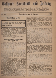Gostyner Kreisblatt und Zeitung 1915.01.16 Nr 13