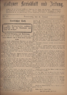 Gostyner Kreisblatt und Zeitung 1915.01.21 Nr 17