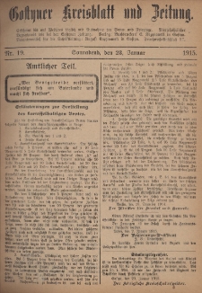 Gostyner Kreisblatt und Zeitung 1915.01.23 Nr 19