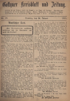 Gostyner Kreisblatt und Zeitung 1915.01.24 Nr 20