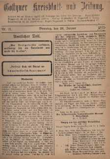 Gostyner Kreisblatt und Zeitung 1915.01.26 Nr 21