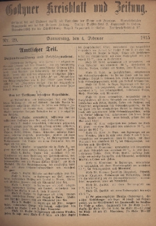 Gostyner Kreisblatt und Zeitung 1915.02.04 Nr 29
