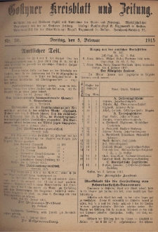 Gostyner Kreisblatt und Zeitung 1915.02.05 Nr 30