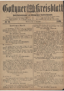 Gostyner Kreisblatt 1896.09.09 Nr 73