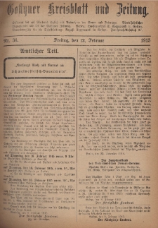 Gostyner Kreisblatt und Zeitung 1915.02.12 Nr 36