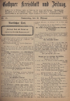 Gostyner Kreisblatt und Zeitung 1915.02.18 Nr 41