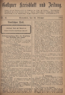 Gostyner Kreisblatt und Zeitung 1915.02.20 Nr 42