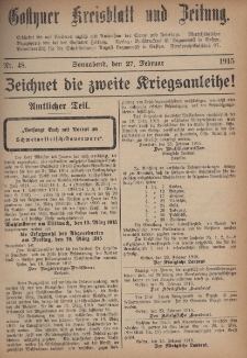 Gostyner Kreisblatt und Zeitung 1915.02.27 Nr 48