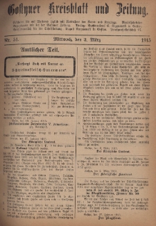 Gostyner Kreisblatt und Zeitung 1915.03.03 Nr 51
