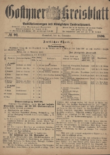 Gostyner Kreisblatt 1896.11.14 Nr 92