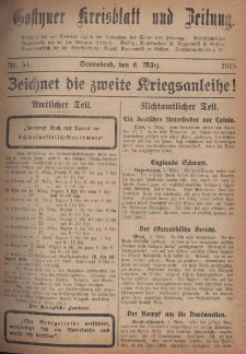 Gostyner Kreisblatt und Zeitung 1915.03.06 Nr 54