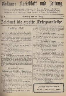 Gostyner Kreisblatt und Zeitung 1915.03.14 Nr 61
