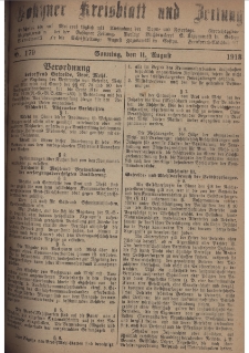 Gostyner Kreisblatt und Zeitung 1918.08.11 Nr 179