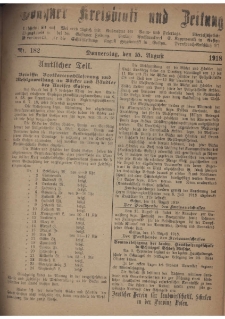 Gostyner Kreisblatt und Zeitung 1918.08.15 Nr 182