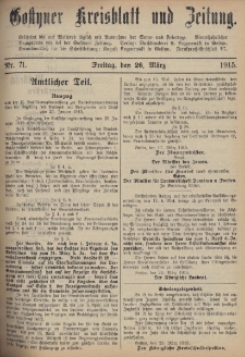 Gostyner Kreisblatt und Zeitung 1915.03.26 Nr 71
