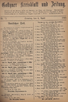 Gostyner Kreisblatt und Zeitung 1915.04.04 Nr 77