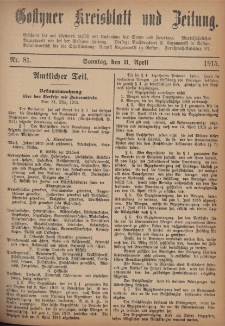 Gostyner Kreisblatt und Zeitung 1915.04.11 Nr 81