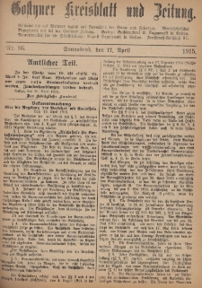 Gostyner Kreisblatt und Zeitung 1915.04.17 Nr 86