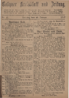 Gostyner Kreisblatt und Zeitung 1917.02.20 Nr 41