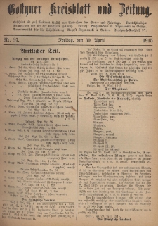 Gostyner Kreisblatt und Zeitung 1915.04.30 Nr 97