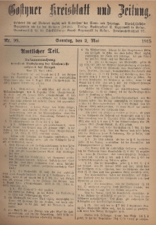 Gostyner Kreisblatt und Zeitung 1915.05.02 Nr 99