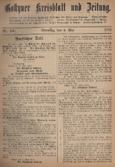 Gostyner Kreisblatt und Zeitung 1915.05.04 Nr 100