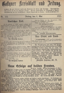 Gostyner Kreisblatt und Zeitung 1915.05.07 Nr 103