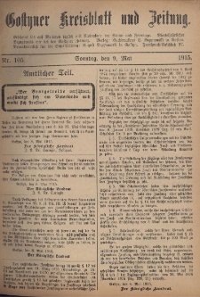 Gostyner Kreisblatt und Zeitung 1915.05.09 Nr 105