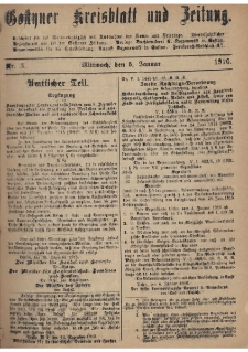 Gostyner Kreisblatt und Zeitung 1916.01.05 Nr 3