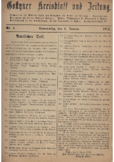Gostyner Kreisblatt und Zeitung 1916.01.06 Nr 4