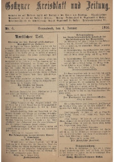 Gostyner Kreisblatt und Zeitung 1916.01.08 Nr 6