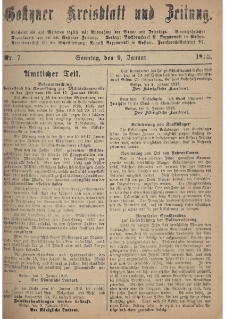 Gostyner Kreisblatt und Zeitung 1916.01.09 Nr 7