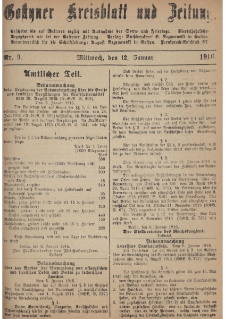 Gostyner Kreisblatt und Zeitung 1916.01.12 Nr 9