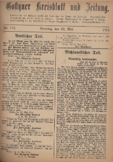 Gostyner Kreisblatt und Zeitung 1915.05.23 Nr 116