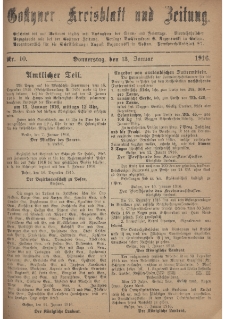 Gostyner Kreisblatt und Zeitung 1916.01.13 Nr 10