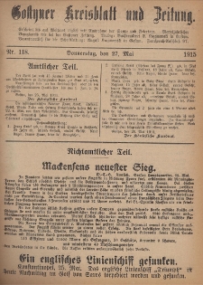 Gostyner Kreisblatt und Zeitung 1915.05.27 Nr 118