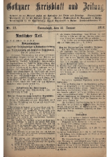 Gostyner Kreisblatt und Zeitung 1916.01.15 Nr 12