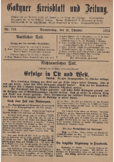 Gostyner Kreisblat und Zeitung 1914.10.15 Nr 124