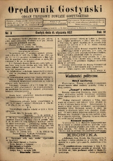 Orędownik Gostyński 1922.01.10 R.4 Nr 3
