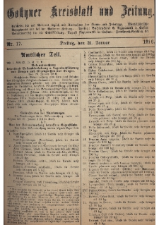 Gostyner Kreisblatt und Zeitung 1916.01.21 Nr 17