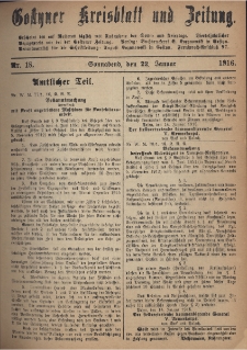 Gostyner Kreisblatt und Zeitung 1916.01.22 Nr 18