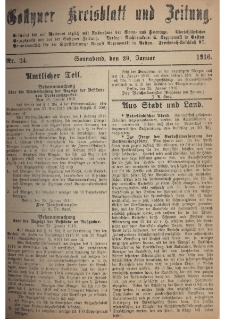 Gostyner Kreisblatt und Zeitung 1916.01.29 Nr 24