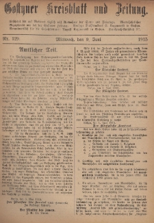 Gostyner Kreisblatt und Zeitung 1915.06.09 Nr 129