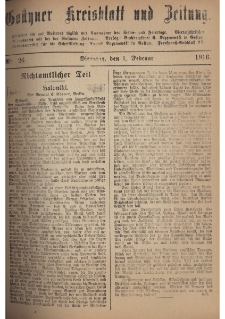 Gostyner Kreisblatt und Zeitung 1916.02.01 Nr 26