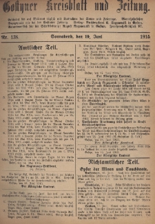Gostyner Kreisblatt und Zeitung 1915.06.19 Nr 138