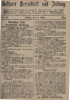 Gostyner Kreisblatt und Zeitung 1917.03.09 Nr 54