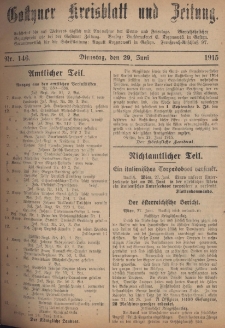 Gostyner Kreisblatt und Zeitung 1915.06.29 Nr 146