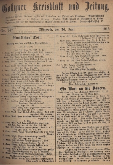 Gostyner Kreisblatt und Zeitung 1915.06.30 Nr 147