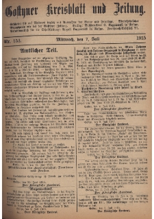Gostyner Kreisblatt und Zeitung 1915.07.07 Nr 153