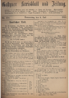 Gostyner Kreisblatt und Zeitung 1915.07.08 Nr 154